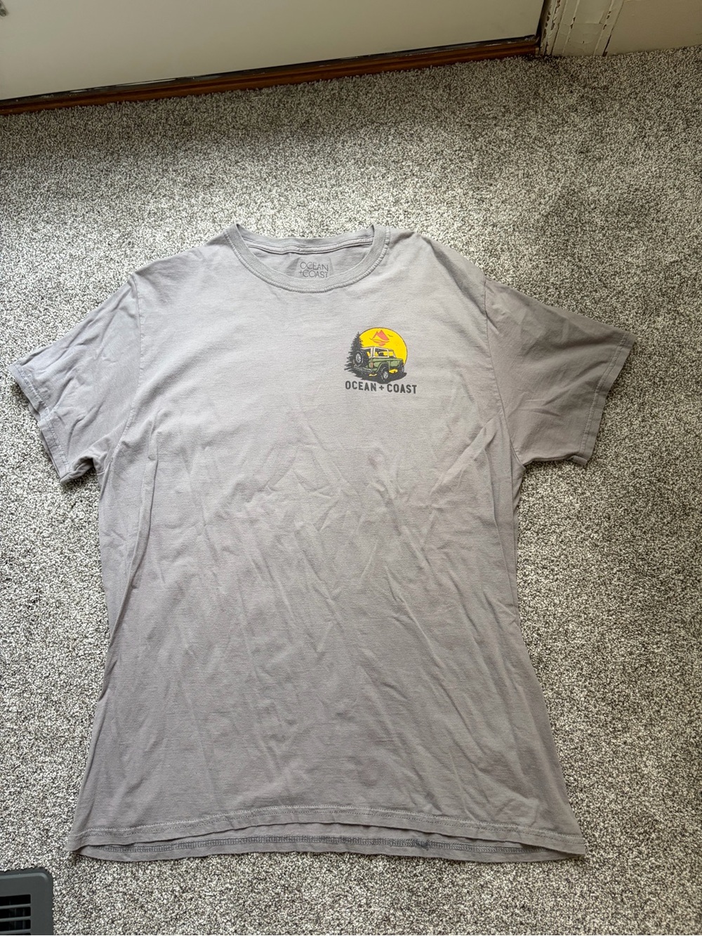 Ocean + Coast Bronco Men's Gray Graphic Tee shirt